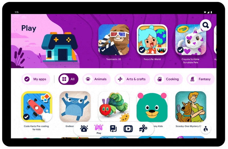 Platforma Google Kids Space v Lenovo tabletoch