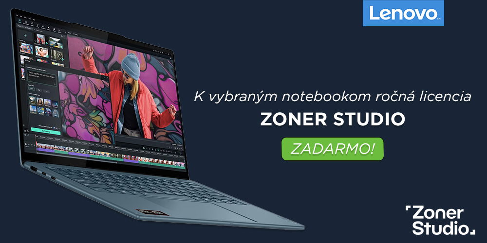K vybraným notebookom Lenovo Zoner Studio zadarmo!