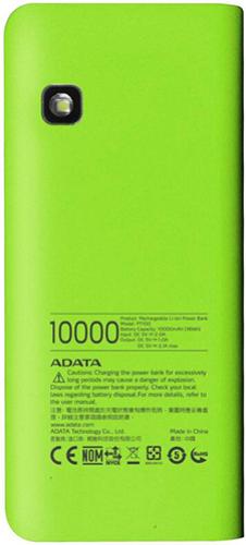 ADATA PT100 Powerbank 10000mAh žltá/zelená