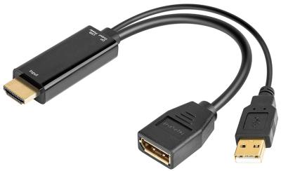 PremiumCord HDMI - DisplayPort adaptér s napájaním z USB