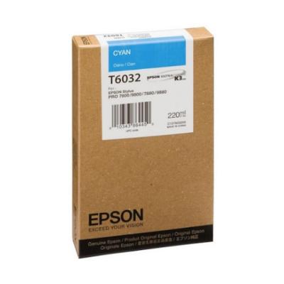 EPSON T6032 atrament azúrová 220ml