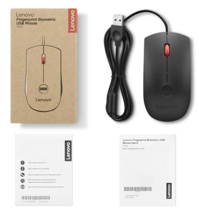 LENOVO Fingerprint Biometric USB myš Gen3